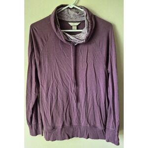 Christopher & Banks Lavender Purple Pullover Cowl Neck with Drawstring Size M